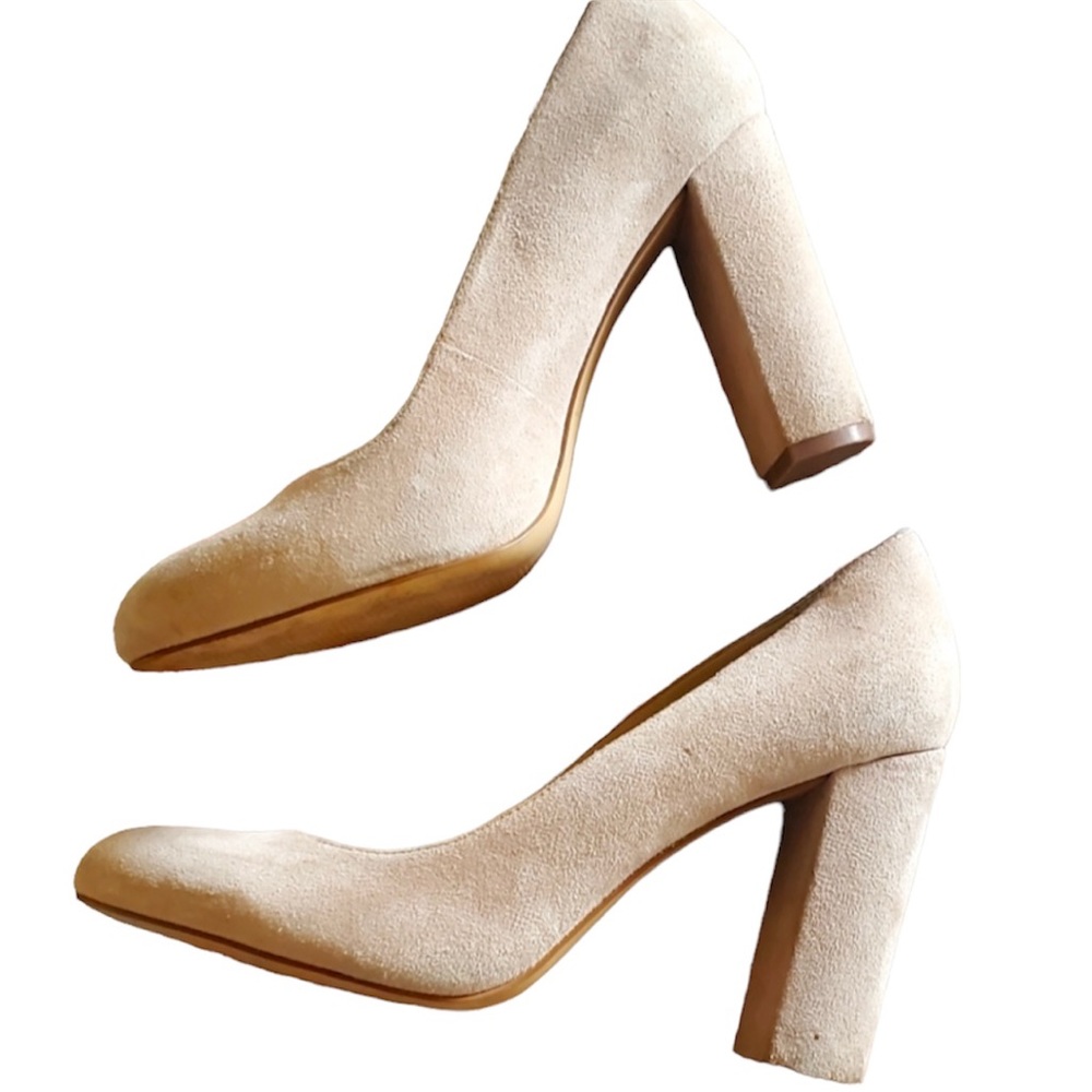 Nude Suede Nine West heels
